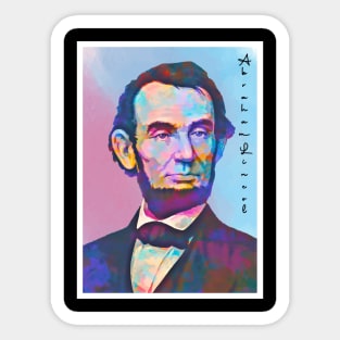 Poster Art Abraham Lincoln Sticker